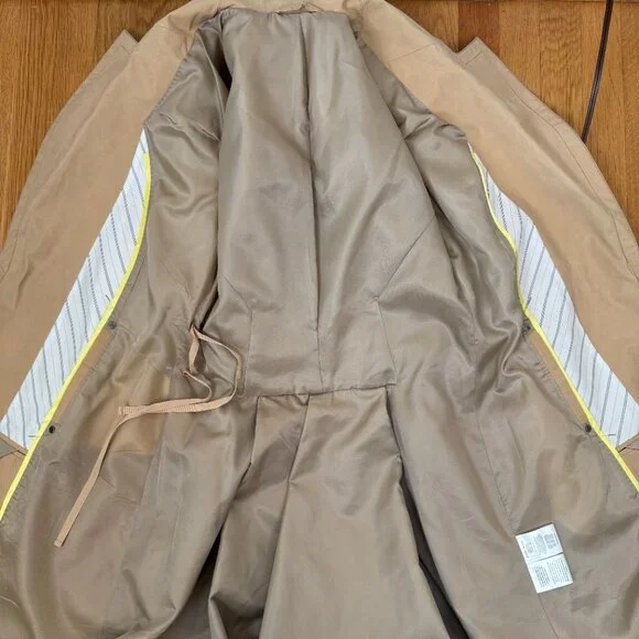 J. LINDEBERG Swedish Designer Trench Coat - Camel/Tan - Size 38 - Timeless Style - Picture 8 of 14